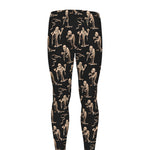Halloween Mummy Pattern Print Men's leggings