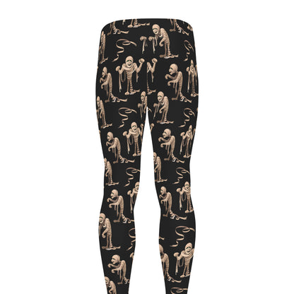 Halloween Mummy Pattern Print Men's leggings