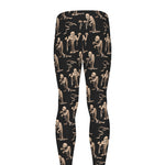 Halloween Mummy Pattern Print Men's leggings