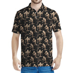 Halloween Mummy Pattern Print Men's Polo Shirt