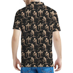 Halloween Mummy Pattern Print Men's Polo Shirt