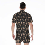 Halloween Mummy Pattern Print Men's Rompers