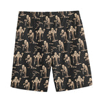 Halloween Mummy Pattern Print Men's Sports Shorts