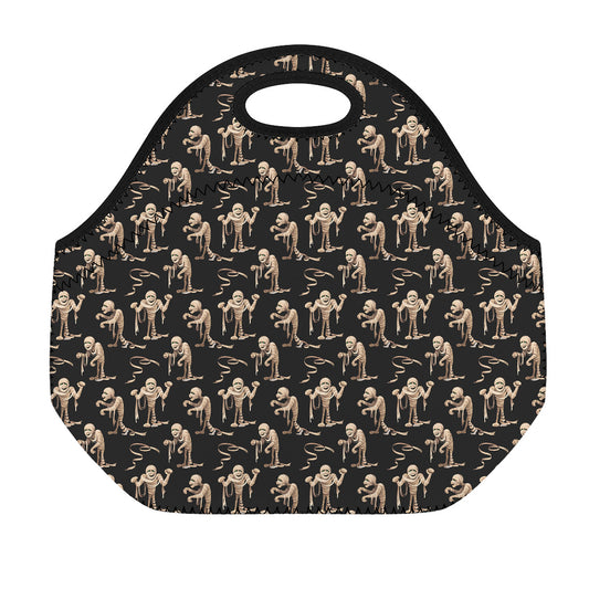 Halloween Mummy Pattern Print Neoprene Lunch Bag