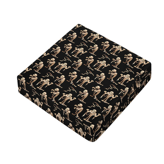 Halloween Mummy Pattern Print Outdoor Seat Cushion Cover