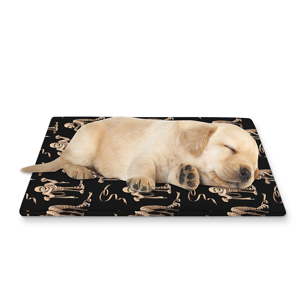 Halloween Mummy Pattern Print Pet Cooling Mat Cover