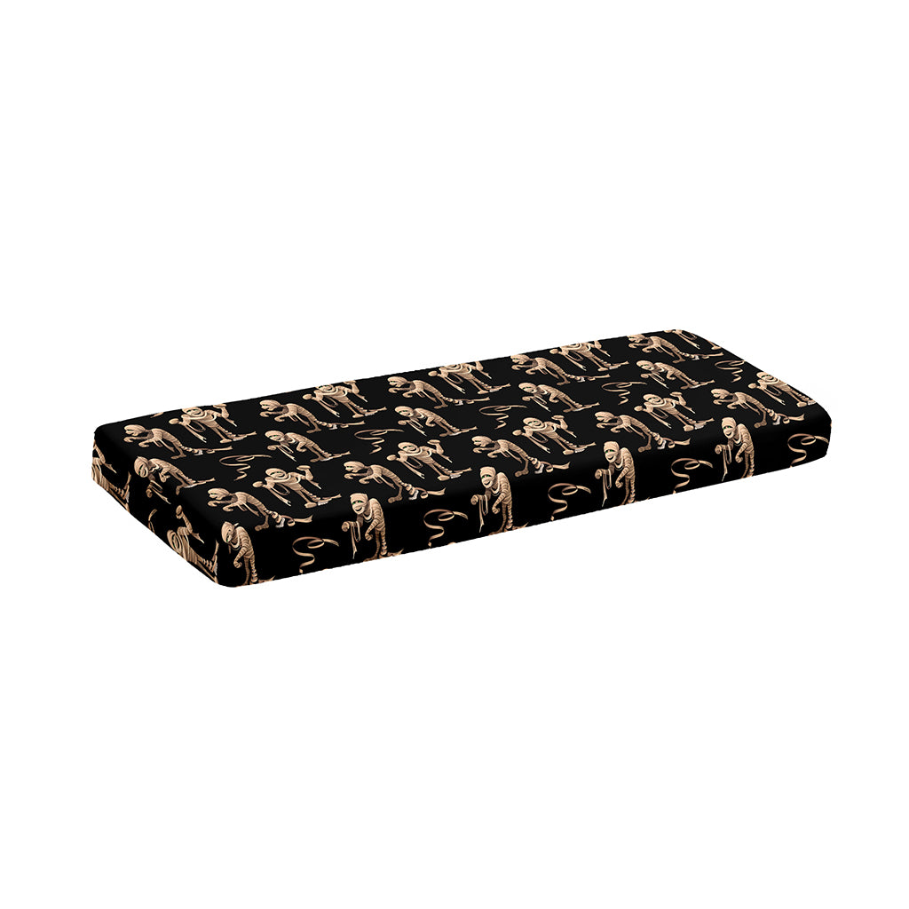 Halloween Mummy Pattern Print Piano Keyboard Cover
