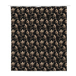 Halloween Mummy Pattern Print Polyester Shower Curtain