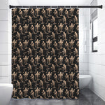 Halloween Mummy Pattern Print Premium Shower Curtain