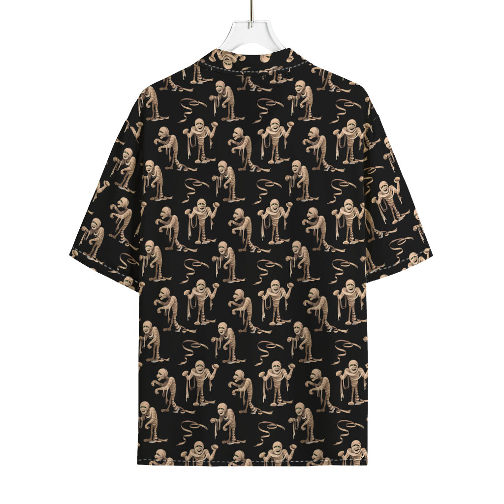 Halloween Mummy Pattern Print Rayon Hawaiian Shirt