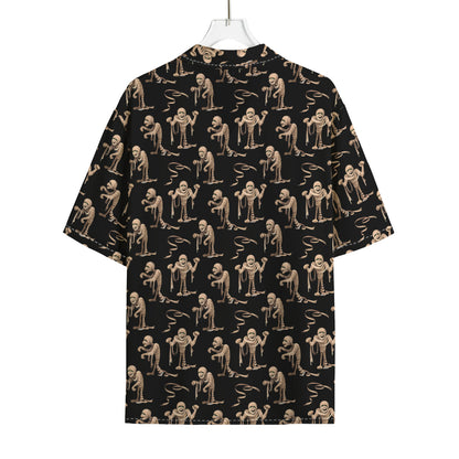 Halloween Mummy Pattern Print Rayon Hawaiian Shirt