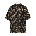 Halloween Mummy Pattern Print Rayon Hawaiian Shirt