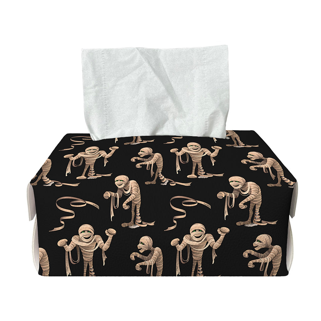 Halloween Mummy Pattern Print Rectangle Tissue Box Cover