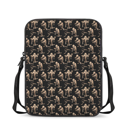 Halloween Mummy Pattern Print Rectangular Crossbody Bag