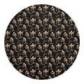 Halloween Mummy Pattern Print Round Blanket