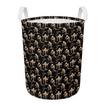 Halloween Mummy Pattern Print Round Laundry Basket