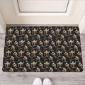 Halloween Mummy Pattern Print Rubber Doormat