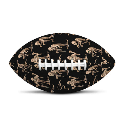 Halloween Mummy Pattern Print Rugby Ball