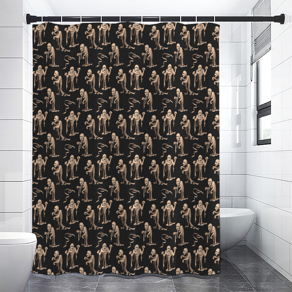 Halloween Mummy Pattern Print Shower Curtain