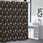 Halloween Mummy Pattern Print Shower Curtain