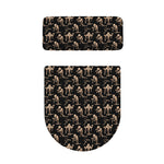 Halloween Mummy Pattern Print Toilet Lid And Tank Cover Set