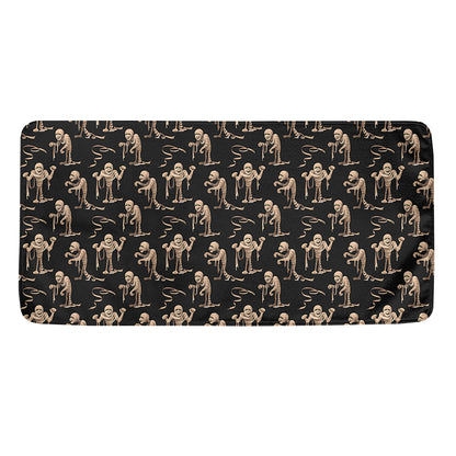 Halloween Mummy Pattern Print Towel