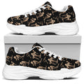 Halloween Mummy Pattern Print White Chunky Shoes