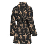Halloween Mummy Pattern Print Women's Bathrobe