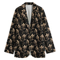 Halloween Mummy Pattern Print Women's Blazer
