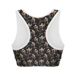 Halloween Mummy Pattern Print Women's Sports Bra