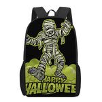 Halloween Mummy Print 17 Inch Backpack