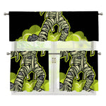 Halloween Mummy Print 3 Piece Kitchen Curtains