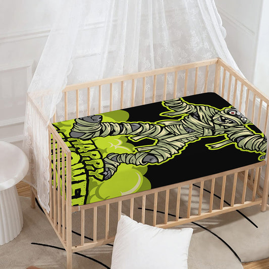 Halloween Mummy Print Baby Crib Sheet