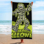 Halloween Mummy Print Beach Towel