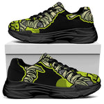 Halloween Mummy Print Black Chunky Shoes