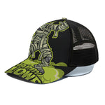 Halloween Mummy Print Black Mesh Trucker Cap