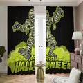 Halloween Mummy Print Dimout Pencil Pleat Curtains