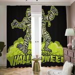 Halloween Mummy Print Blackout Pencil Pleat Curtains