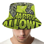 Halloween Mummy Print Bucket Hat