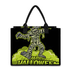 Halloween Mummy Print Canvas Tote Bag