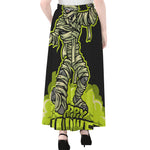 Halloween Mummy Print Chiffon Maxi Skirt