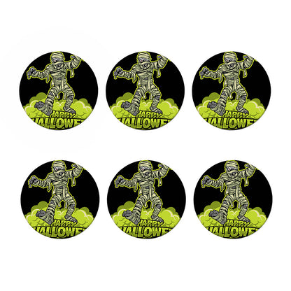 Halloween Mummy Print Coaster Set
