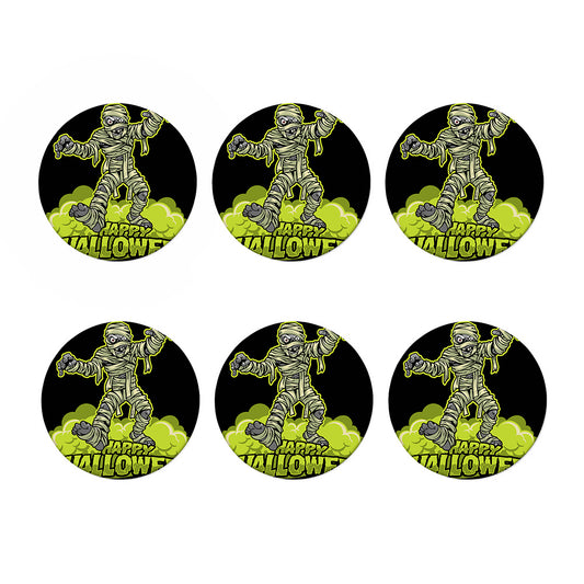 Halloween Mummy Print Coaster Set
