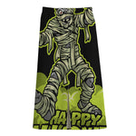 Halloween Mummy Print Cotton Front Slit Maxi Skirt