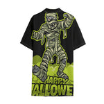 Halloween Mummy Print Cotton Hawaiian Shirt