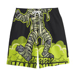 Halloween Mummy Print Cotton Shorts