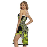 Halloween Mummy Print Cross Back Cami Dress