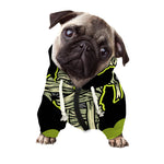 Halloween Mummy Print Dog Zip Up Hoodie