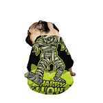 Halloween Mummy Print Dog Zip Up Jacket