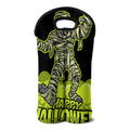 Halloween Mummy Print Double Neoprene Wine Tote